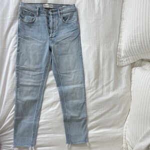 Denim Forum Light Blue High-Rise Skinny Jeans